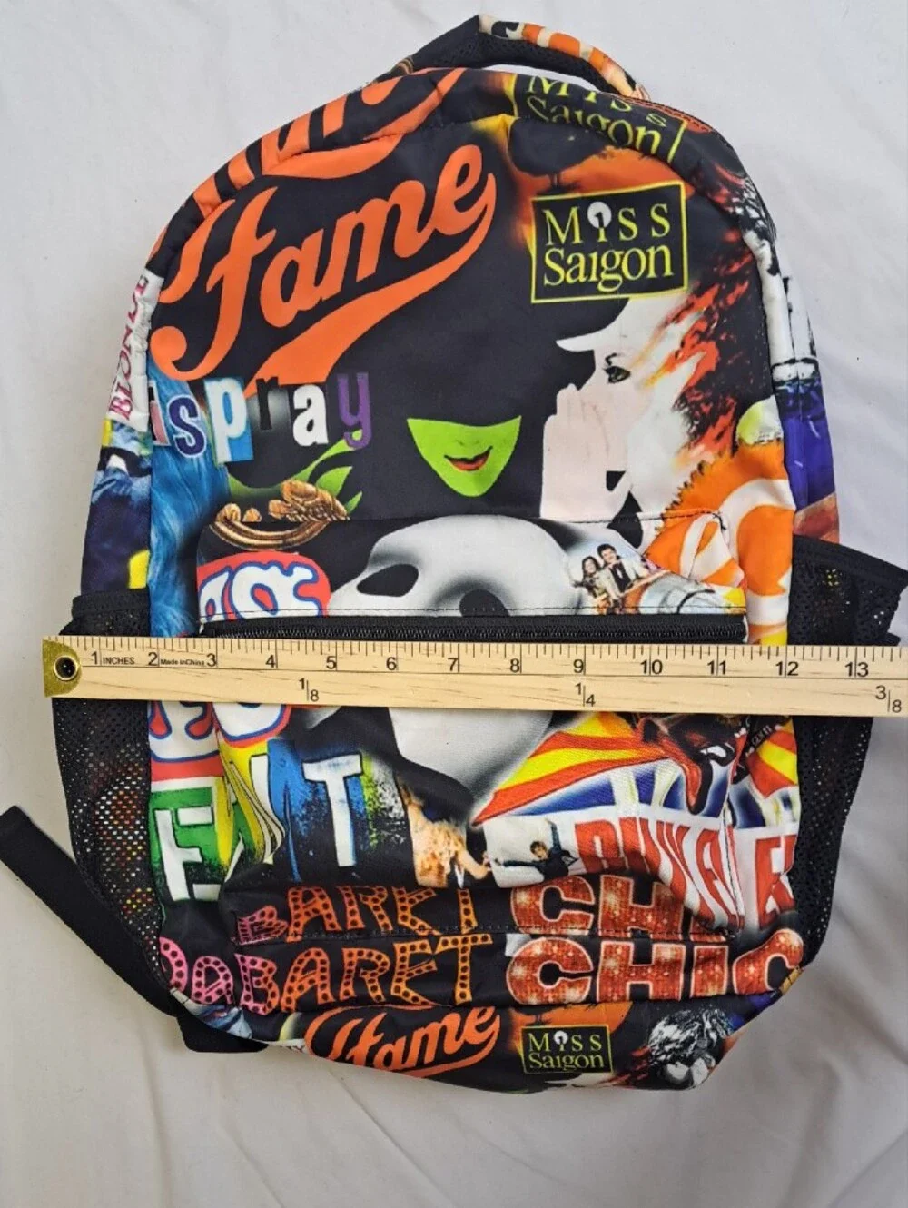 Broadway Musical Theater Poster Print Graphic Backpack Wicked Phantom Grease NYC